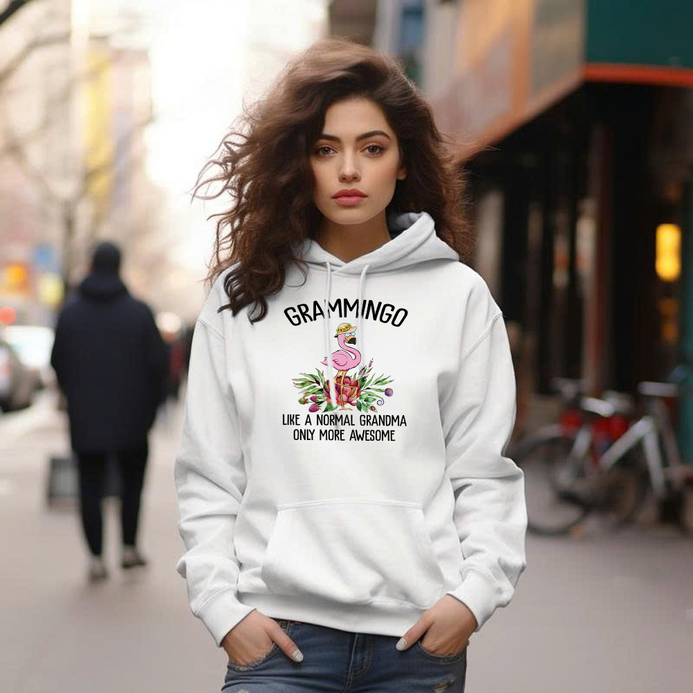 Gramming Like A Normal Grandma Only More Awesome Hoodie Funny Flamingo Shirts Grandma Gift