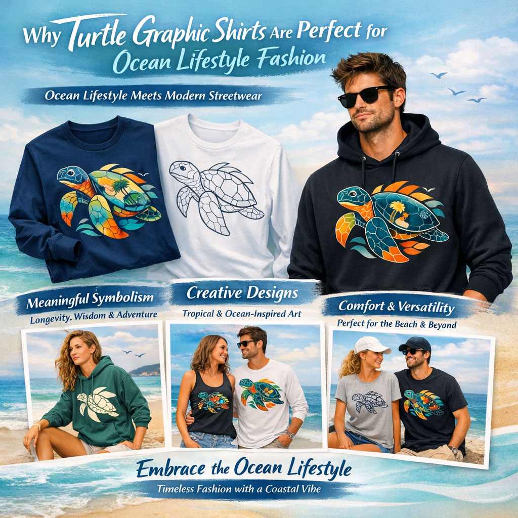 Why Turtle Graphic Shirts Are Perfect for Ocean Lifestyle Fashion
