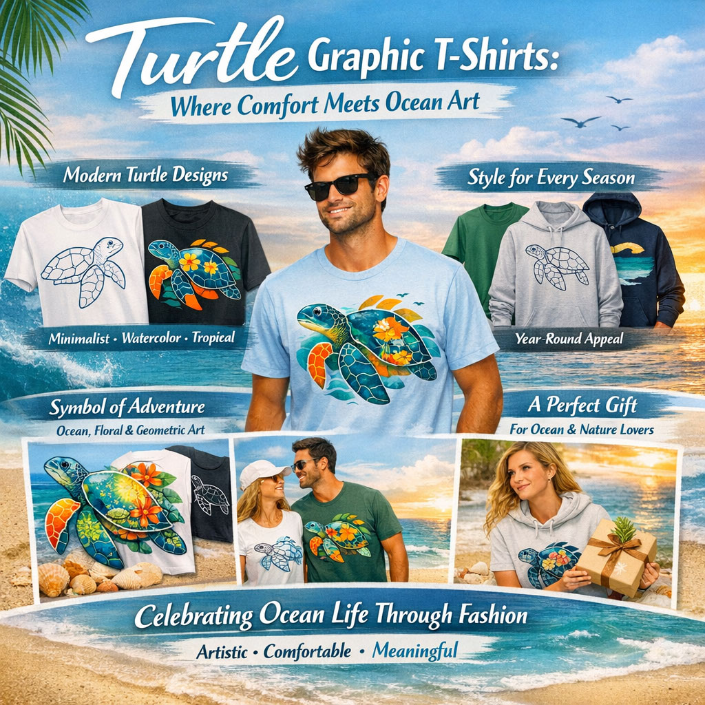 Turtle Graphic T-Shirts: Where Comfort Meets Ocean Art